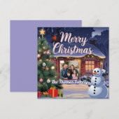 Enchanting Snowy Christmas Card シーズンカード (正面/裏面)