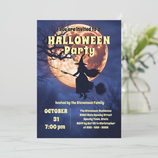 Enchanting Witch Full Moon Halloween Party 招待状 (スタンド正面)