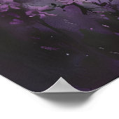 Enchanting Witch in Purple Flowers Art Printable ポスター (角)