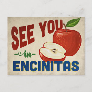 Enciitas California Apple - Vintage Travel ポストカード