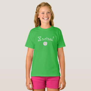 Encinalの新しいデイジーの女の子のTシャツ Tシャツ