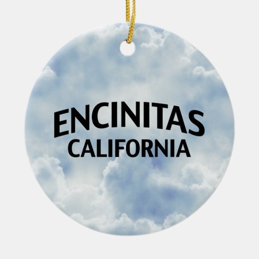 Encinitasカリフォルニア セラミックオーナメント (正面)