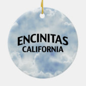 Encinitasカリフォルニア セラミックオーナメント (裏面)