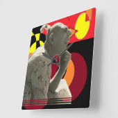 Encircled Hour of Delicacy スクエア壁時計 (傾斜)