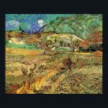 Enclosed Wheat Field w Peasant by Vincent van Gogh ポスター<br><div class="desc">Enclosed Wheat Field with Peasant (1889) by Vincent van Gogh is a vintage Post Impressionism fine art landscape agricultural painting. A peasant farmer working in a field of wheat on his farm in Saint-Remy-de-Provence, France. A daily life agriculture farming scene. About the artist: Vincent Willem van Gogh (1853-1890) was a...</div>