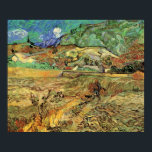 Enclosed Wheat Field w Peasant by Vincent van Gogh ポスター<br><div class="desc">Enclosed Wheat Field with Peasant (1889) by Vincent van Gogh is a vintage Post Impressionism fine art landscape agricultural painting. A peasant farmer working in a field of wheat on his farm in Saint-Remy-de-Provence, France. A daily life agriculture farming scene. About the artist: Vincent Willem van Gogh (1853-1890) was a...</div>