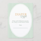 Enclosure Card Baby shower Diaper Raffle. エンクロージャーカード (正面)