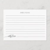 Enclosure Card Bridal Shower Recipe. エンクロージャーカード (裏面)