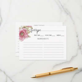 Enclosure Card Bridal Shower Recipe. エンクロージャーカード