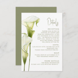 Enclosure Card Details for Wedding.  エンクロージャーカード