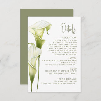Enclosure Card Details for Wedding.  エンクロージャーカード