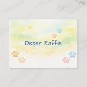 Enclosure Card Diaper Raffle Puppy Theme エンクロージャーカード (正面)
