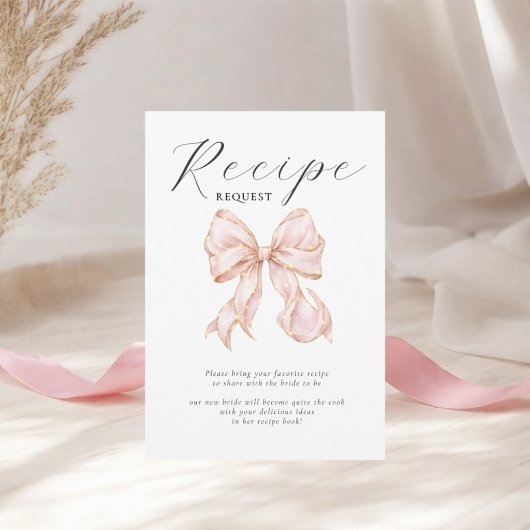 Enclosure Card Pin Bow Bridal Shower Recipe エンクロージャーカード