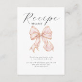 Enclosure Card Pin Bow Bridal Shower Recipe エンクロージャーカード (正面)
