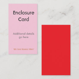 Enclosure Card Wedding Birth Announcement | Diaper エンクロージャーカード