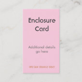 Enclosure Card Wedding Birth Announcement | Diaper エンクロージャーカード (正面)