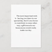 Enclosure Card Wedding Red Heart Floral Insert エンクロージャーカード (裏面)