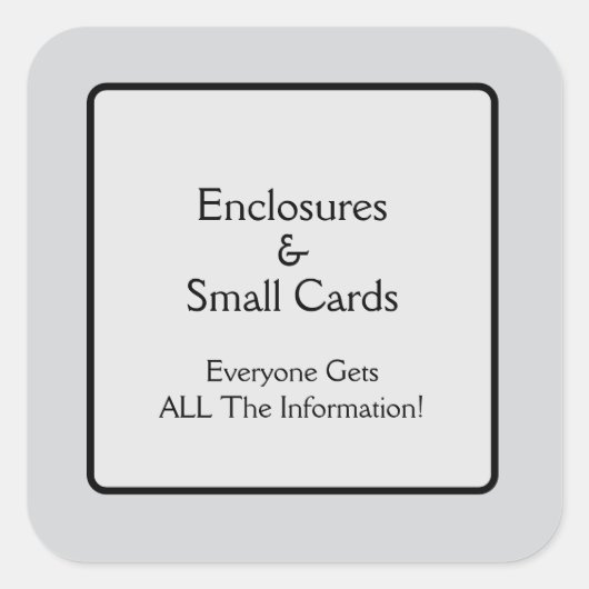 Enclosures スクエアシール (正面)