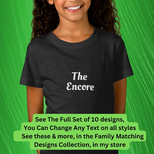 Encoreマイクドロップ等マッチングミュージックファミリー Tシャツ