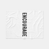 Encourage One Word Insrational Motivational Distre フリースブランケット (正面(横))