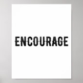 Encourage One Word Insrational Motivational Distre ポスター (正面)