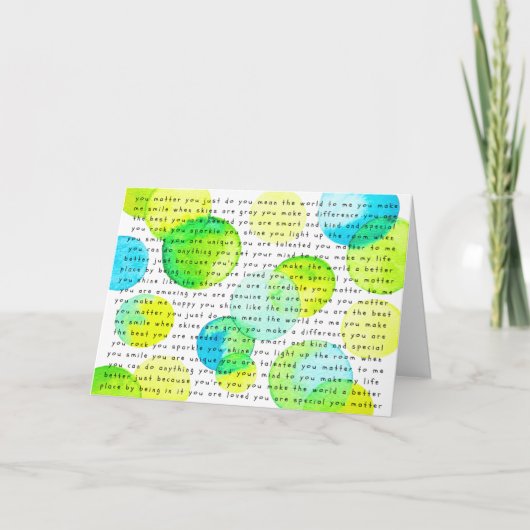 EncourageMe "大切な人" バージョン1 カード (正面)