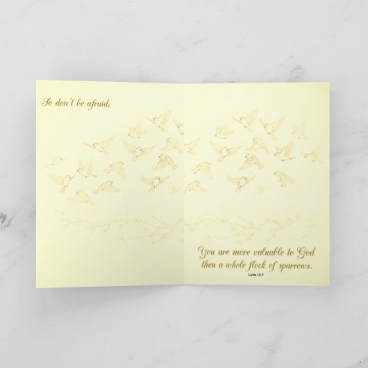 Encouragement Card - Luke 12:7 カード (内部)