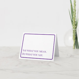 Encouragement: Say and Do Notecard サンキューカード