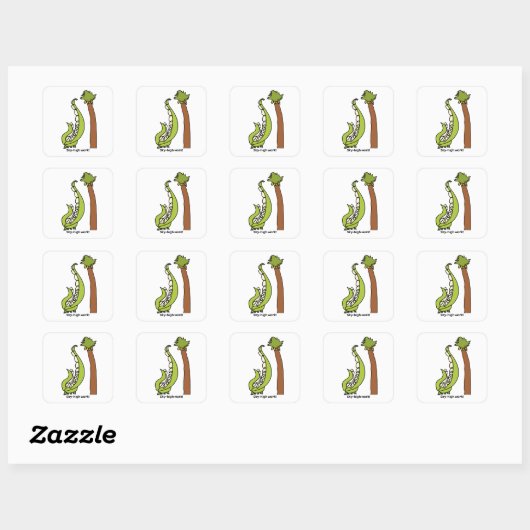 Encouragement Sticker for Kids - Brachiosaurus スクエアシール (シート)