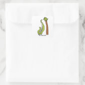 Encouragement Sticker for Kids - Brachiosaurus スクエアシール (バッグ)