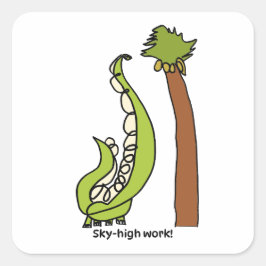 Encouragement Sticker for Kids - Brachiosaurus スクエアシール