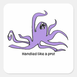 Encouragement Sticker for Kids - Octopus スクエアシール