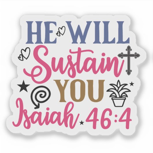 Encouraging Bible Verse Stickers シール (正面)