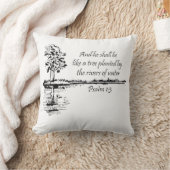 Encouraging Scripture Psalm 1:3 クッション (ブランケット)