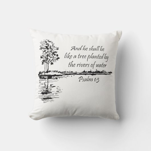 Encouraging Scripture Psalm 1:3  クッション (正面)