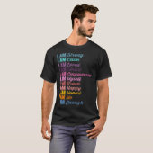 Encouraging Self Affirmations Humanity Love Positi Tシャツ (正面フル)
