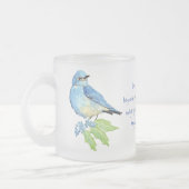 Encouring聖なる書物、 経典Matthew 6:26, Bird Art フロストグラスマグカップ (左)