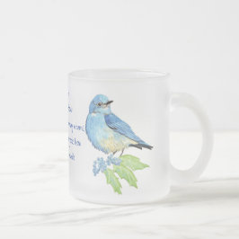Encouring聖なる書物、 経典Matthew 6:26, Bird Art フロストグラスマグカップ