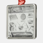 「Encycloからのパン屋の台所そして装置、 メタルオーナメント (左)