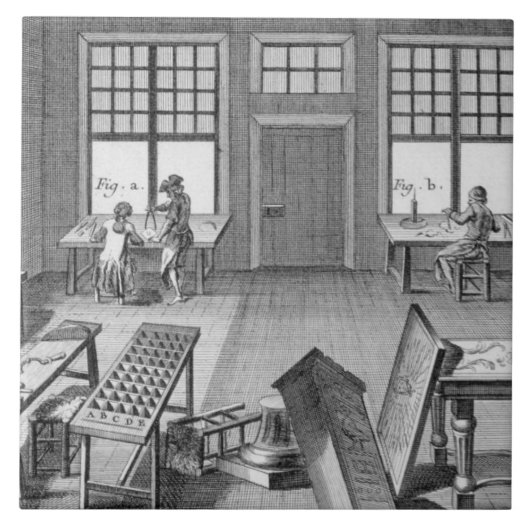 「Encyclopからの家具のinlayerの研修会、 タイル (正面)