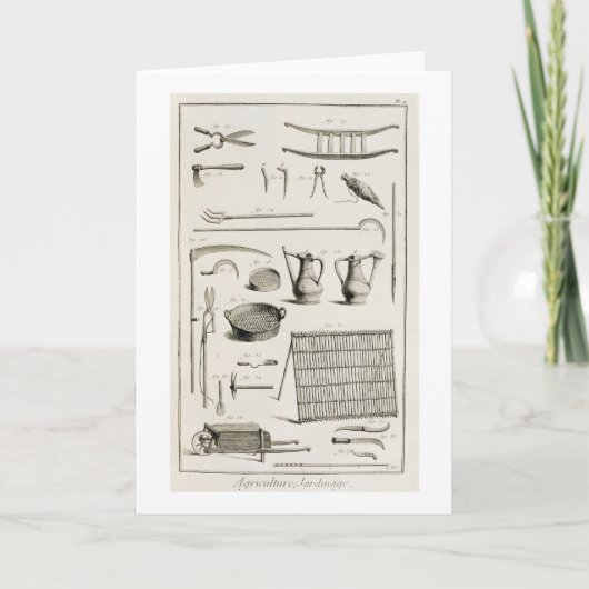 「Encyclopeからの園芸工具の類別、 カード (正面)