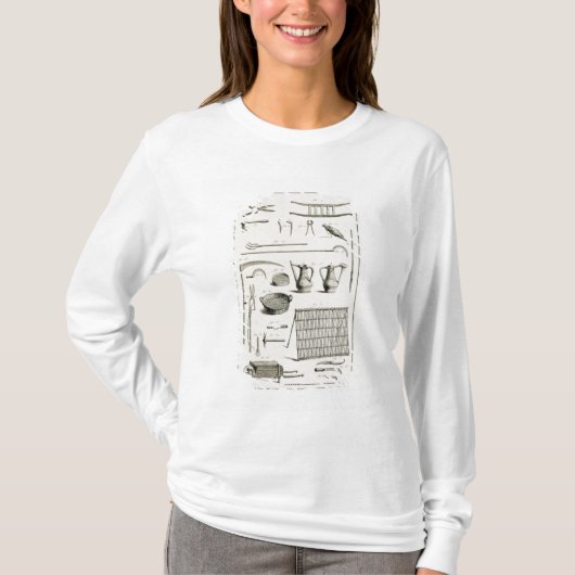 「Encyclopeからの園芸工具の類別、 Tシャツ (正面)