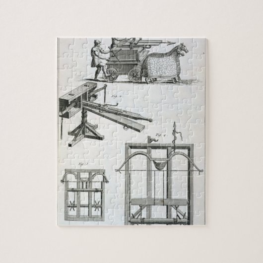 「Encyclopedieからのローマの弾道機械類、 ジグソーパズル (縦)