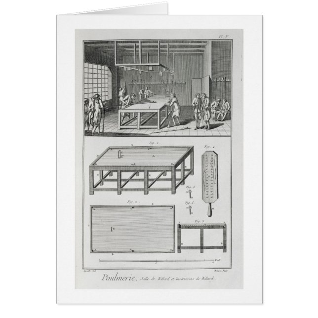 「Encyclopedie desからのビリヤードを、遊んでいる人 (正面)