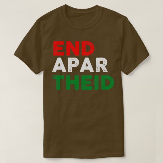 End Apartheid Tシャツ (デザイン正面)