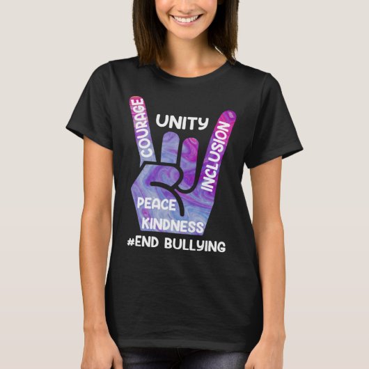 End Bullying Awareness and Solidarity for handicap Tシャツ (正面)