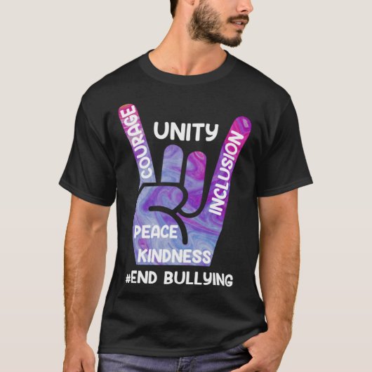 End Bullying Awareness and Solidarity for handicap Tシャツ (正面)