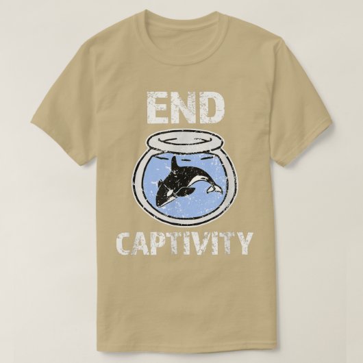 End Captivity Shirt - Free the Orca Wheres apee Tシャツ (デザイン正面)
