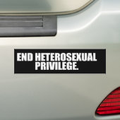 END+HETEROSEXUAL+PRIVILEGE+-.png バンパーステッカー (車上)