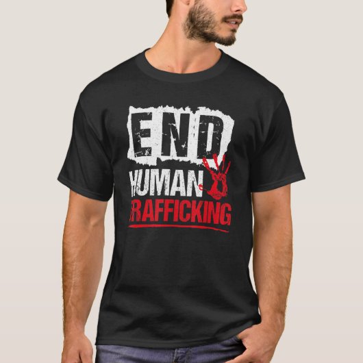 End Human Trafficking  Human Rights Tシャツ (正面)